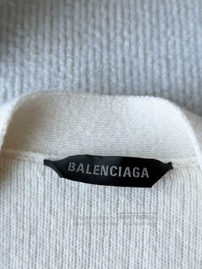 Balenciaga Balenciaga White wool knitted cardigan Size US M / EU 48-50 / 2 - 4 Thumbnail