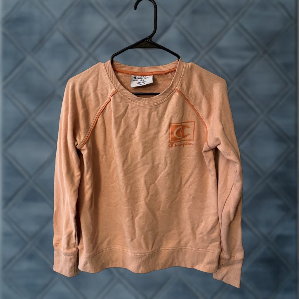 Champion Champion Sweatshirt Logo Orange Long Sleeve Crewneck Women’s Slim? Regular Size Small - S - Casual Activewear Size S / US 4 / IT 40 - 1 Thumbnail
