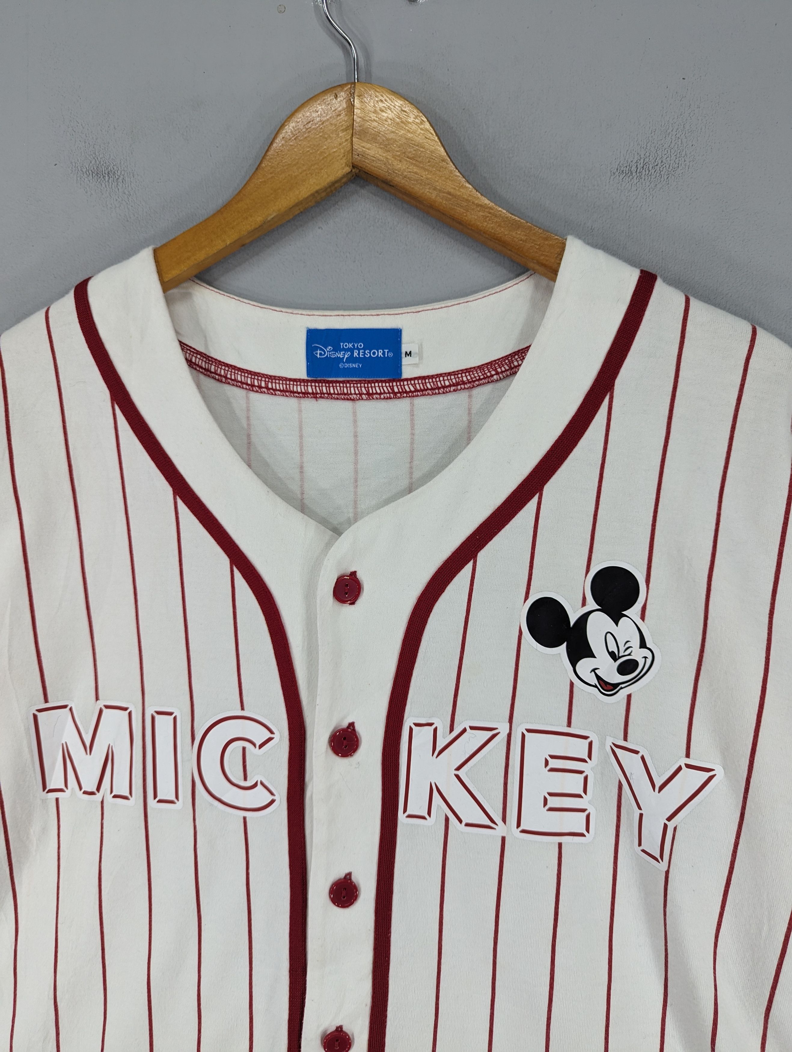Disney × Mickey Mouse 🔥RARE🔥Mickey Mouse Baseball Button Ups Shirts Size US M / EU 48-50 / 2 - 4 Thumbnail
