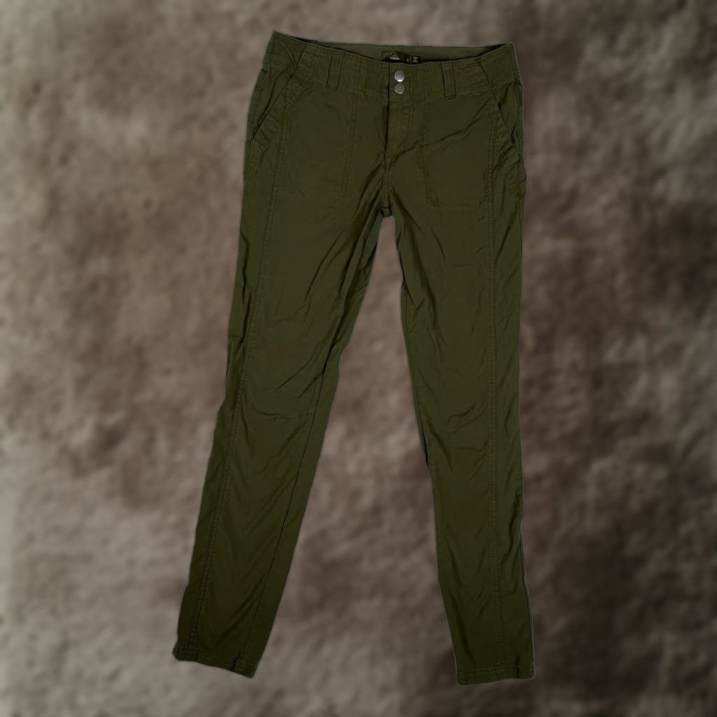 Prana prAna Pants Womens 8 Green Straight Leg Lightweight Twill Travel Hiking Outdoor Size 30" / US 8 / IT 44 - 1 Thumbnail