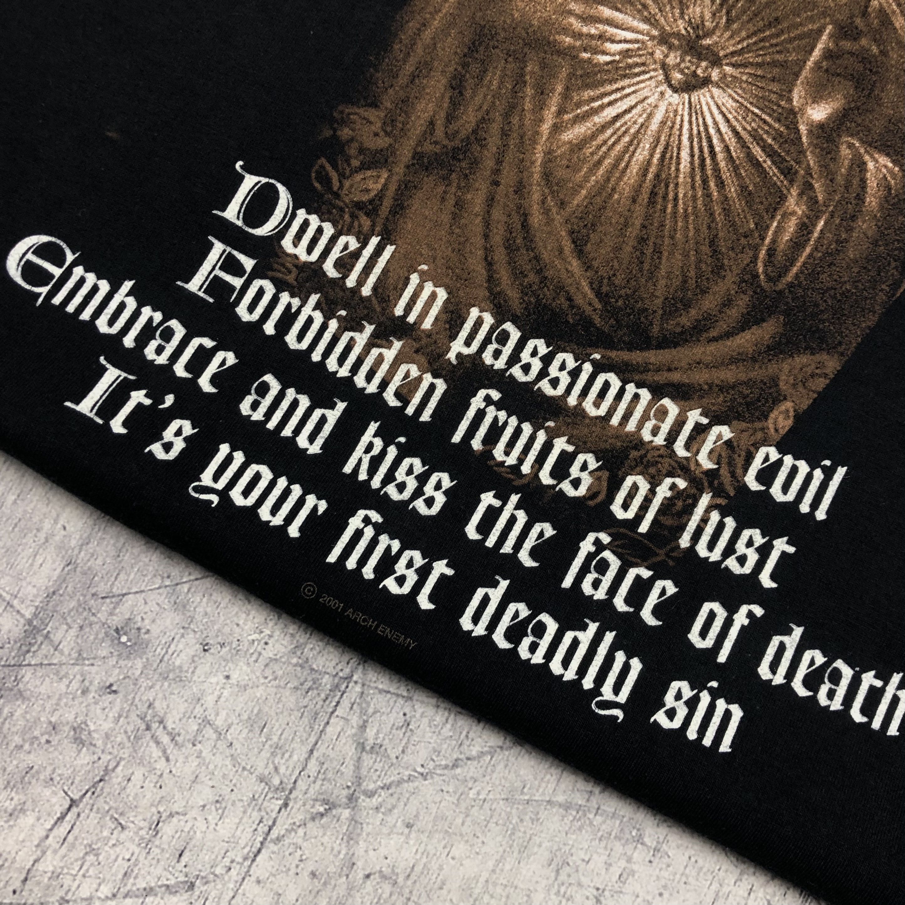 Band Tees 2001 Arch Enemy First Deadly Sin Vintage Longsleeve jesus Size US XL / EU 56 / 4 - 11 Thumbnail