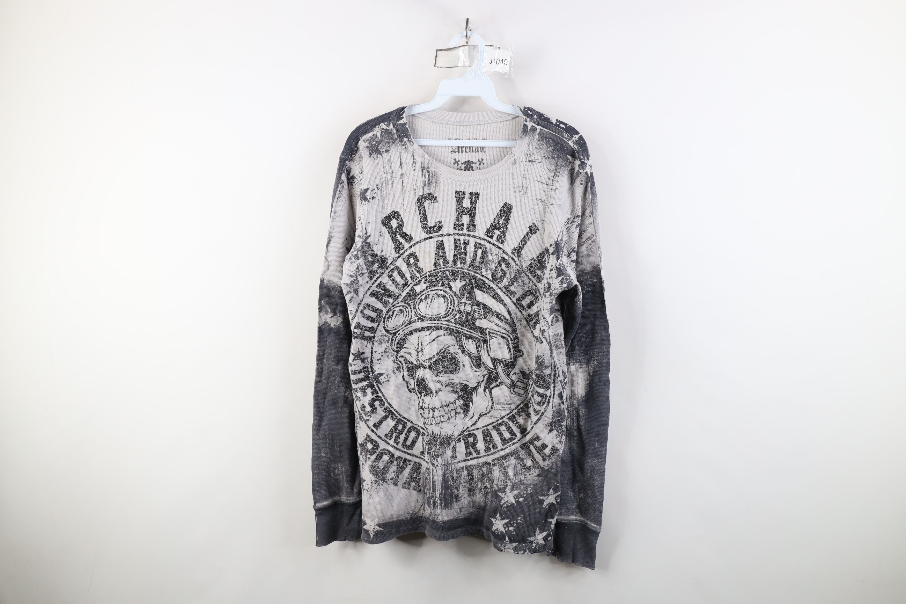 Vintage Affliction Thermal Waffle Knit Long Sleeve T-Shirt