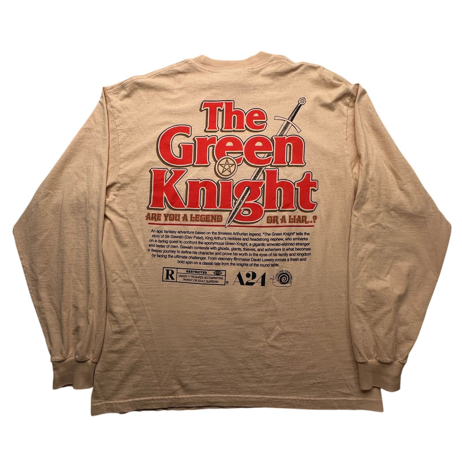 A24 A24 Green Knight Long Sleeve T-Shirt Large Online Ceramics Size US L / EU 52-54 / 3 - 2 Thumbnail