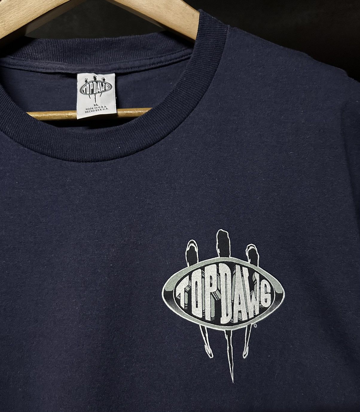 Top Dawg Entertainment × Vintage Vintage 90s Top Dawg Ice Reaper Sun Faded Tee Size US XL / EU 56 / 4 - 9 Thumbnail