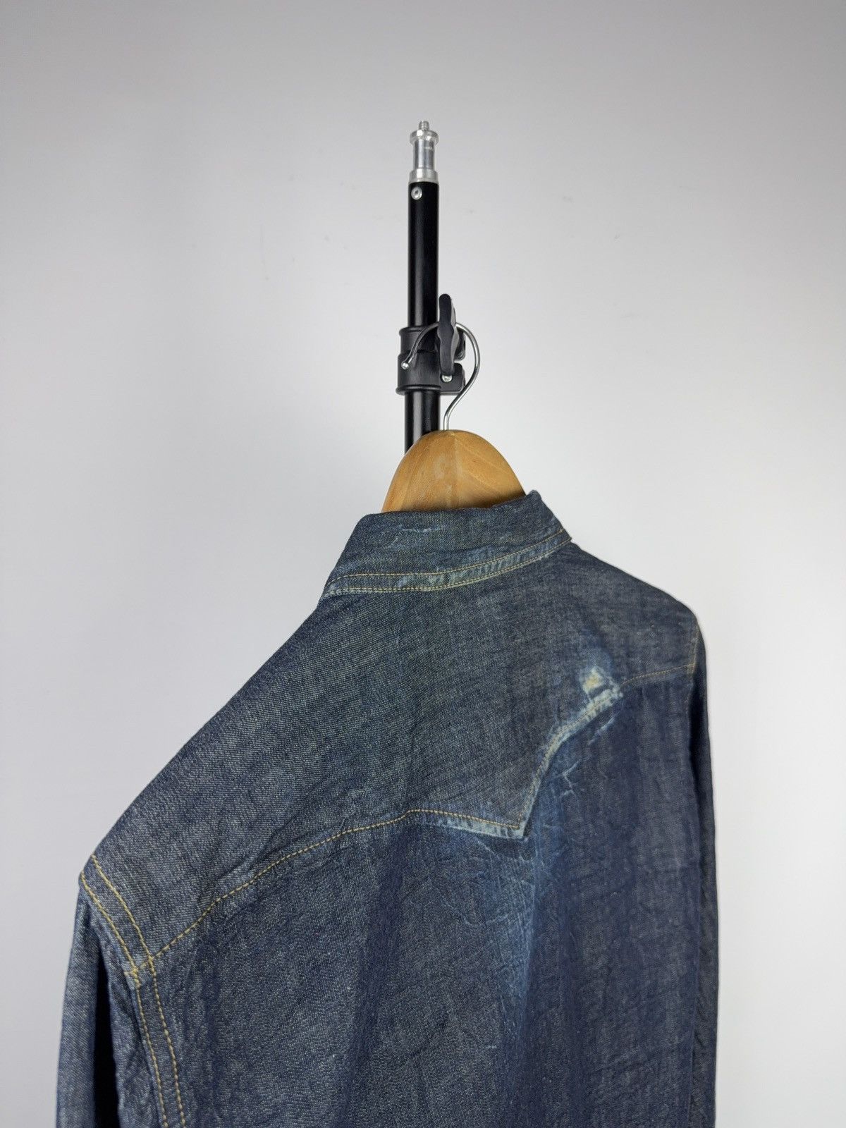 Diesel 00s Vintage Diesel Western Denim Shirt Faded Blue Cotton Size US L / EU 52-54 / 3 - 17 Thumbnail