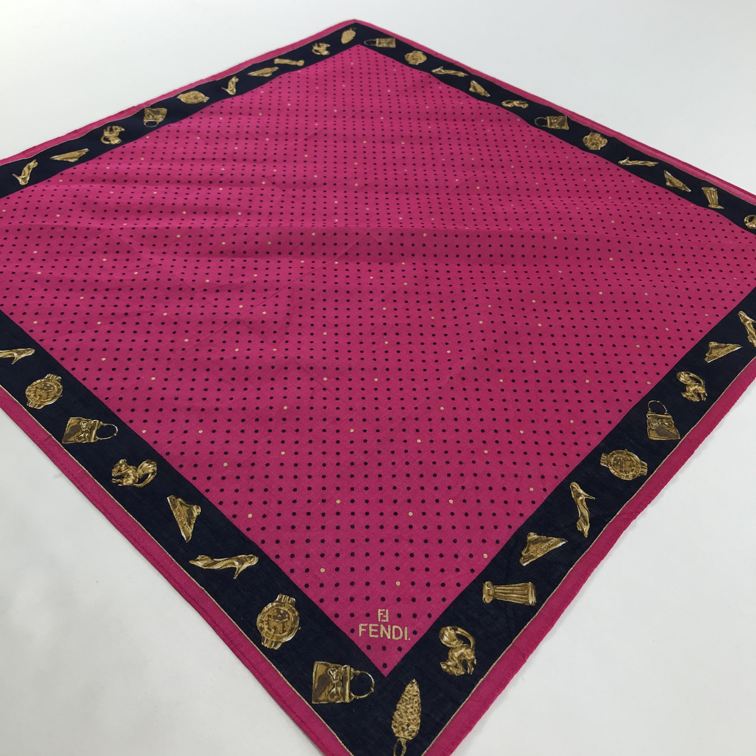 Vintage Vintage Fendi Bandana / Handkerchief / Neckerchief - S1601 Size ONE SIZE - 2 Thumbnail