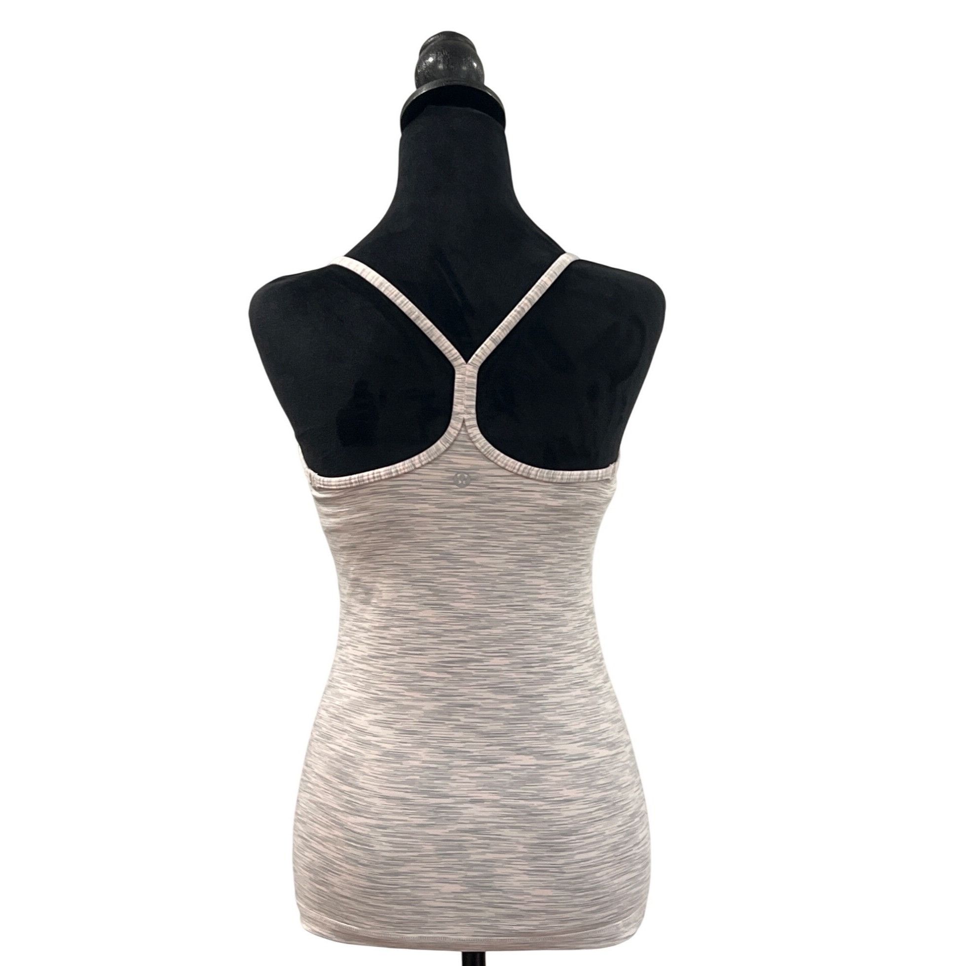 Lululemon Lululemon Power Y Tank Grey & Pink Size 6 Size M / US 6-8 / IT 42-44 - 2 Thumbnail