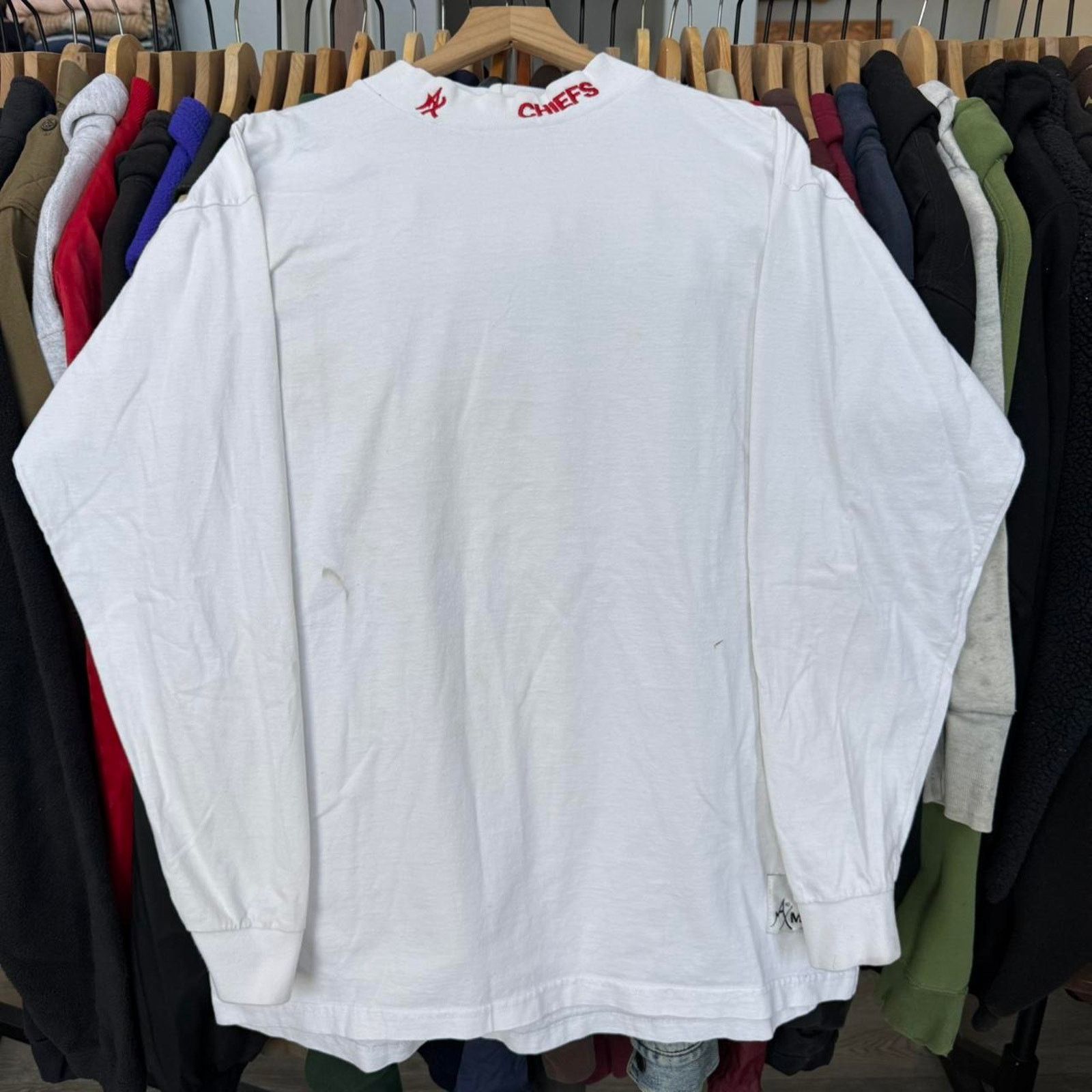 Other Vintage 90s Kansas City Chiefs Mockneck Long Sleeve T-Shirt Size US L / EU 52-54 / 3 - 2 Thumbnail