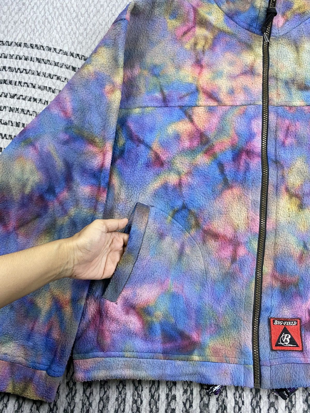 Japanese Brand Vintage Big Field Tie Dye Style Zipper Jacket Size US XL / EU 56 / 4 - 7 Thumbnail