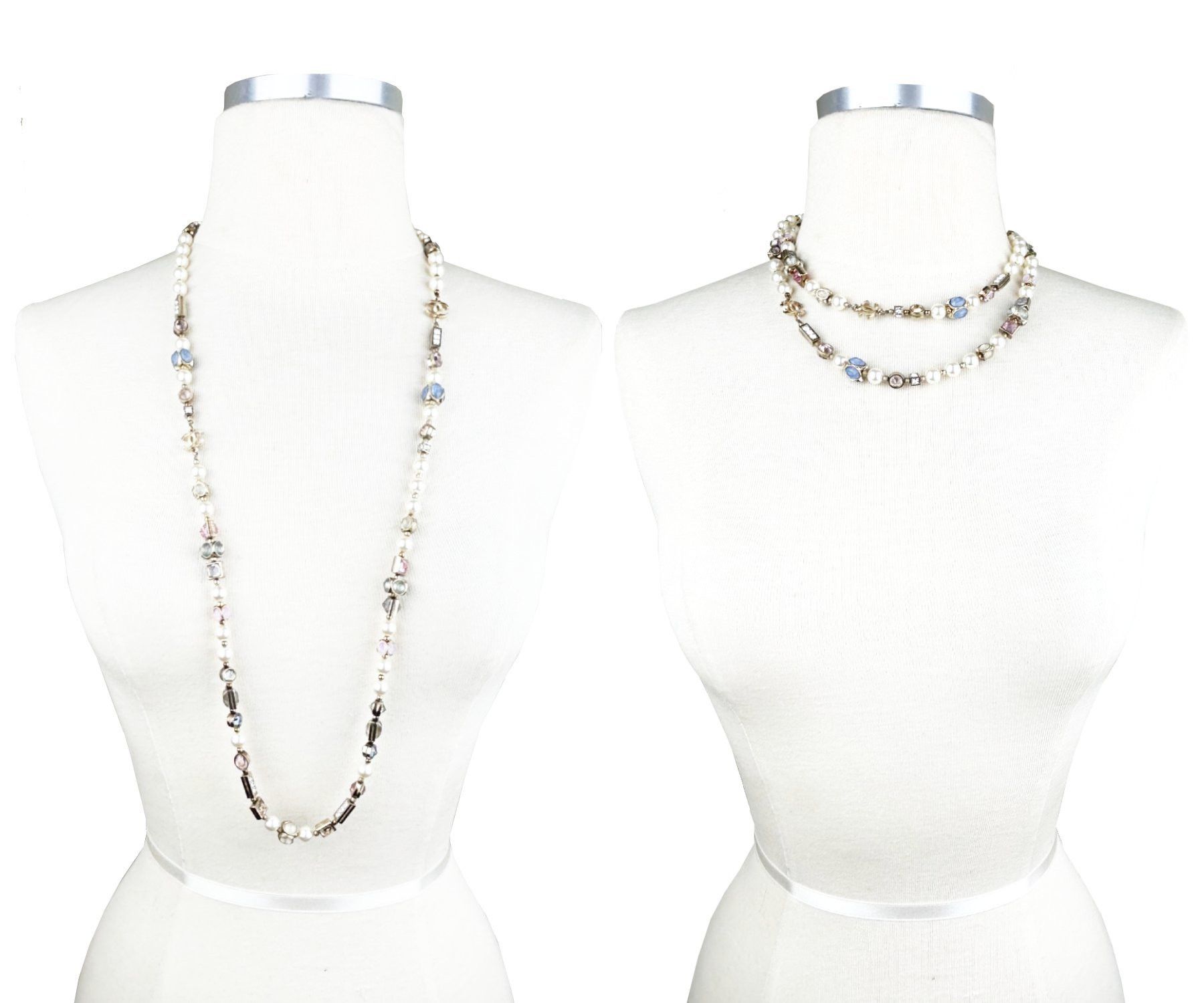 Chanel Chanel Gold CC Pastel Gemstone Long Necklace Size ONE SIZE - 3 Thumbnail
