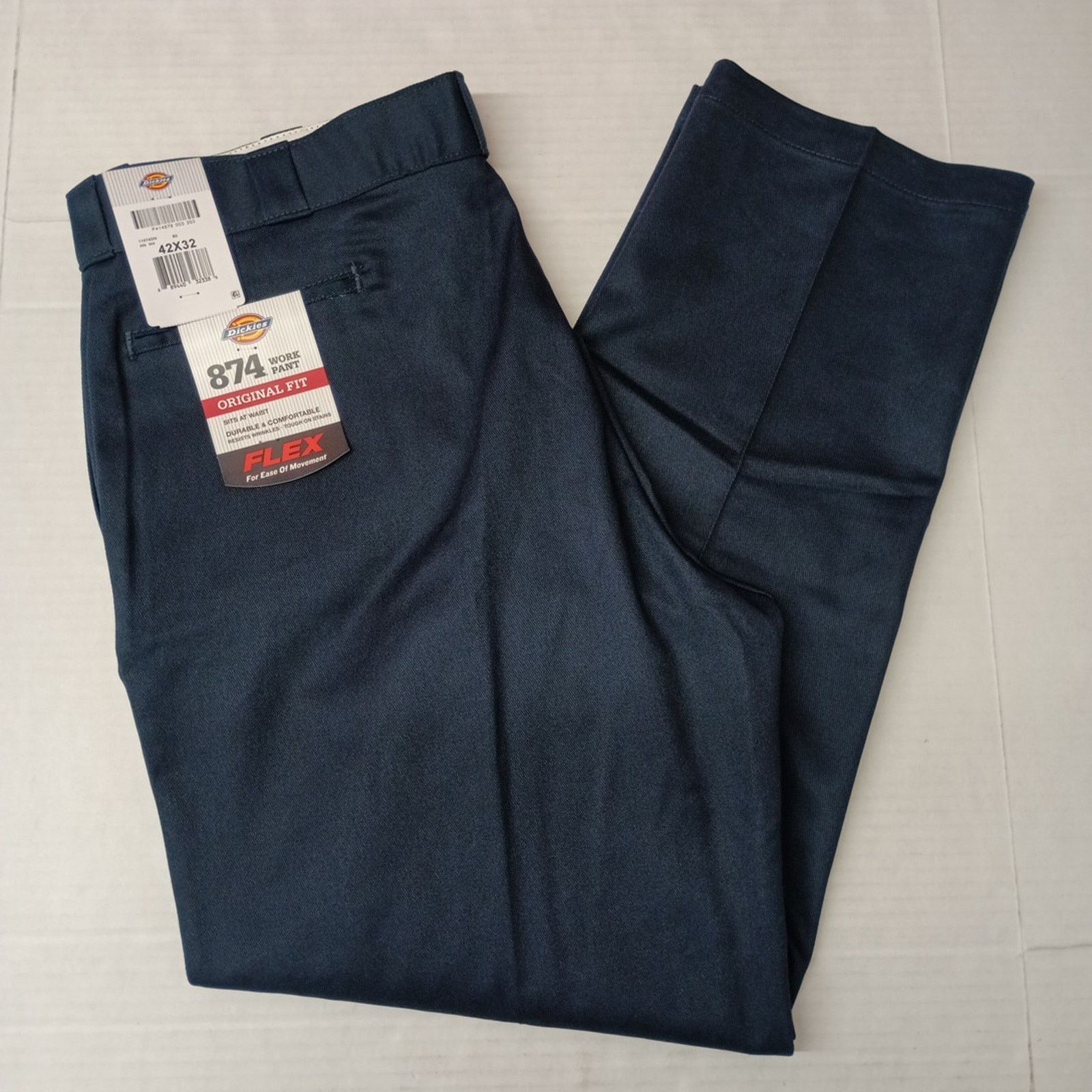 Dickies Dickies 874 Work Pants Men's 42x32 Flex Blue Original Fit Size US 42 / EU 58 - 1 Thumbnail