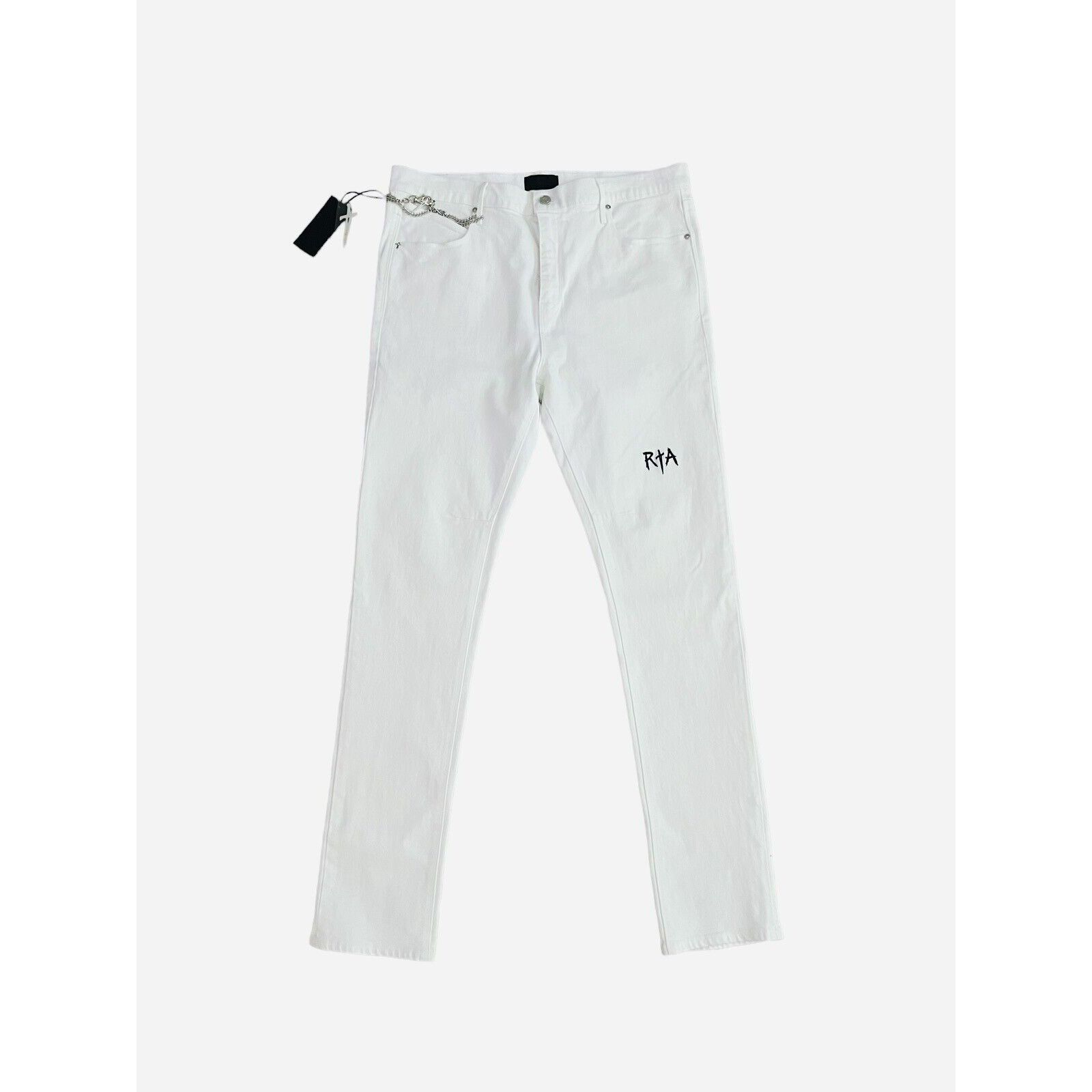 RTA x Savage Mens Jeans Bryant Skinny White $425 Size 38/32