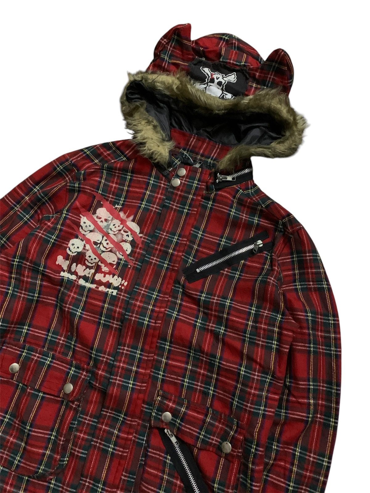 Hysteric Glamour 💥Japanese Drug Honey Ichioku Seditionaries Red Tartan Jacket Size M / US 6-8 / IT 42-44 - 2 Thumbnail