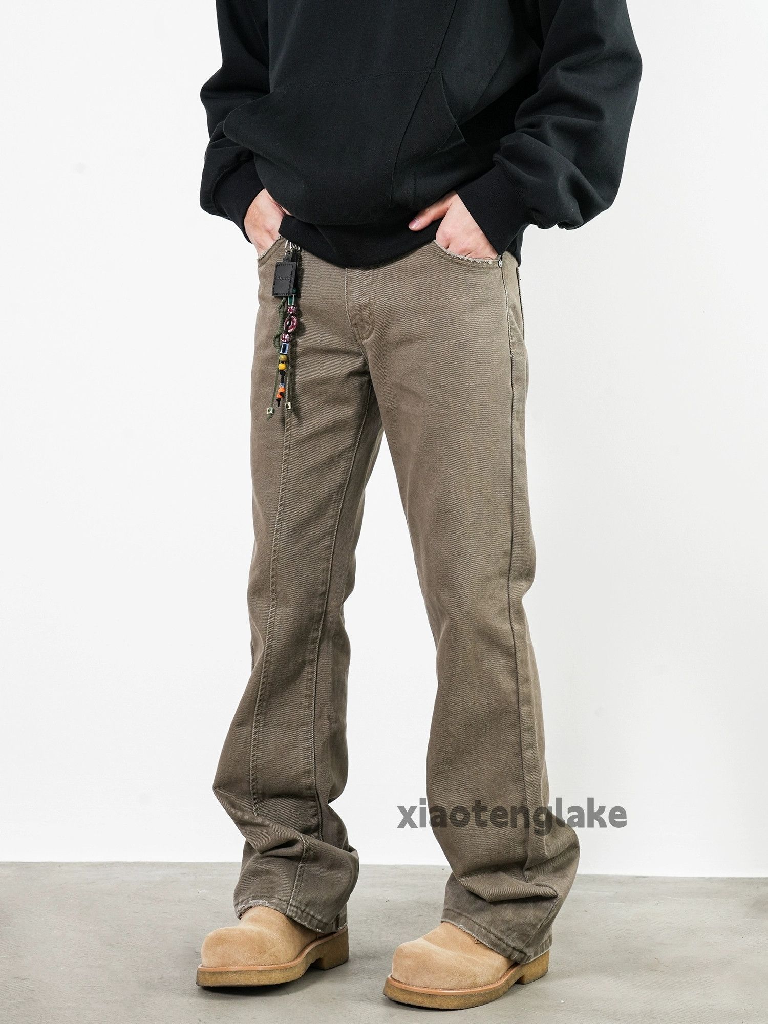 Designer × Japanese Brand × Vintage washed faded cleanfit yuppie bootcut patchwork pants Size US 30 / EU 46 - 4 Thumbnail