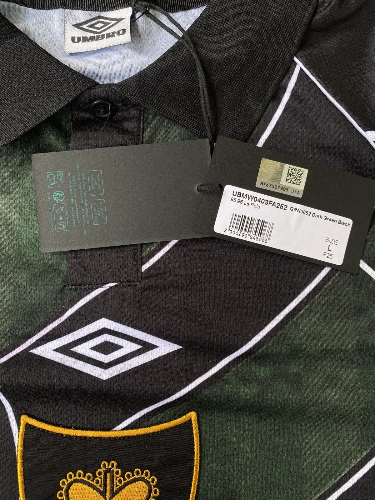 Slam Jam × Umbro Umbro Men’s 95 96 Penalty Culture Longsleeve Polo Size US L / EU 52-54 / 3 - 6 Thumbnail