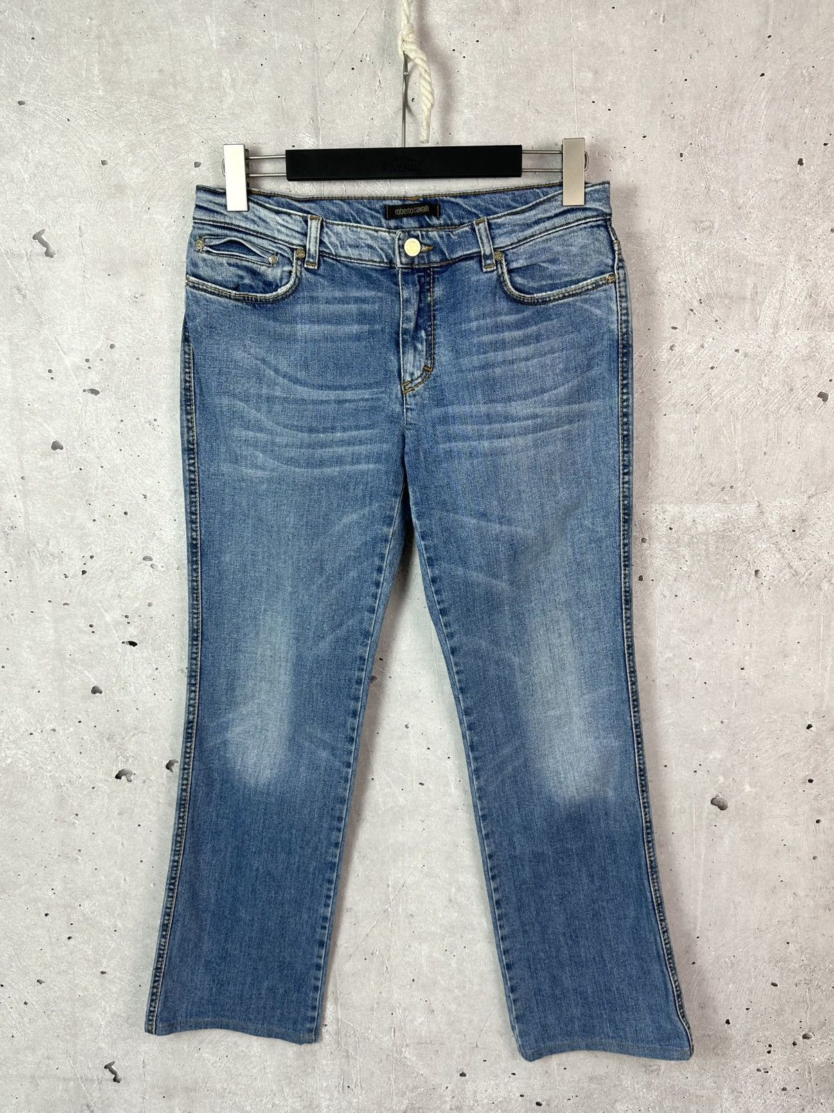 Roberto Cavalli Vintage Roberto Cavalli Blue Washed Cotton Women’s Jeans Size 32" / US 10 / IT 46 - 2 Thumbnail