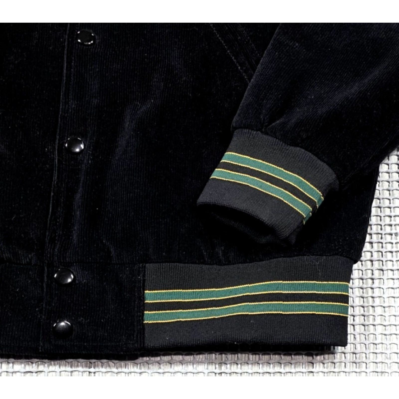 Diamond Supply Co. Diamond Supply Co. Corduroy Stadium Varsity Jacket Men M Snap Bomber Black Gold Size US M / EU 48-50 / 2 - 6 Thumbnail
