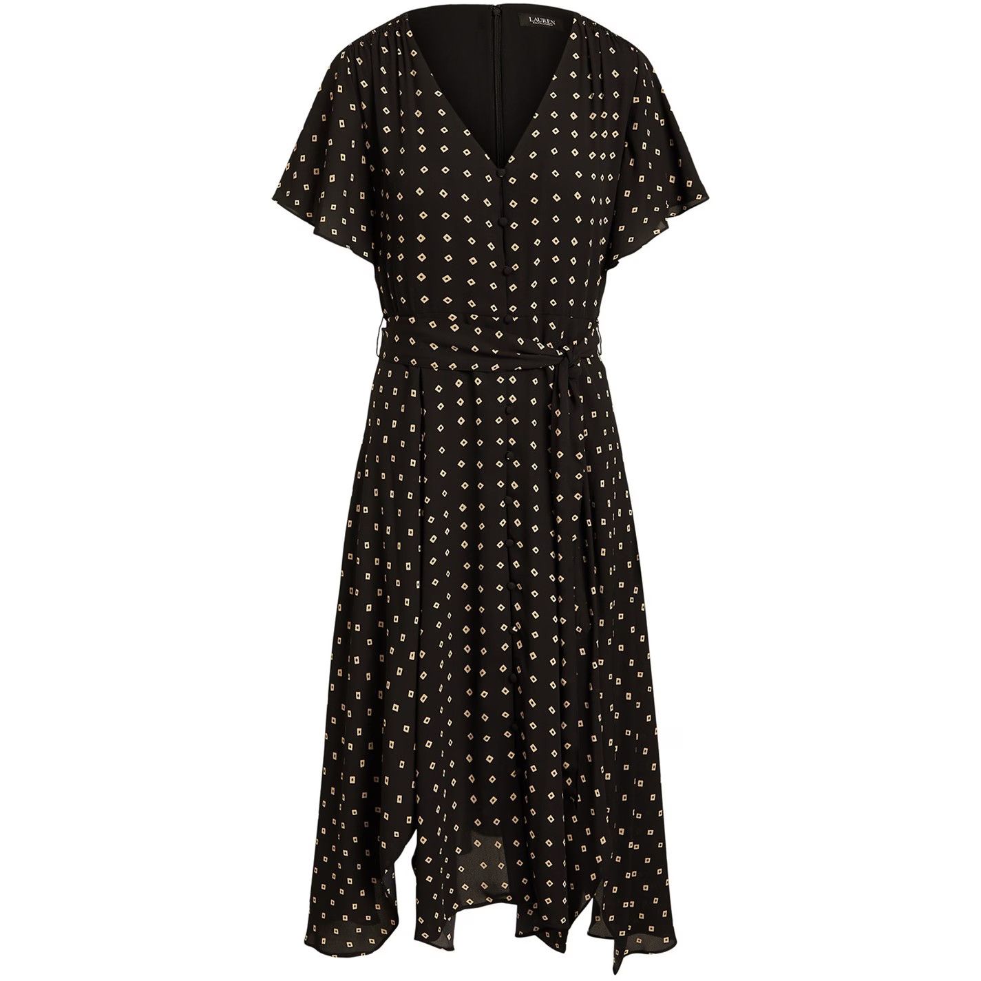 Lauren Ralph Lauren o1g2r1mq0825 Kangani Dress in Black Size S / US 4 / IT 40 - 1 Thumbnail