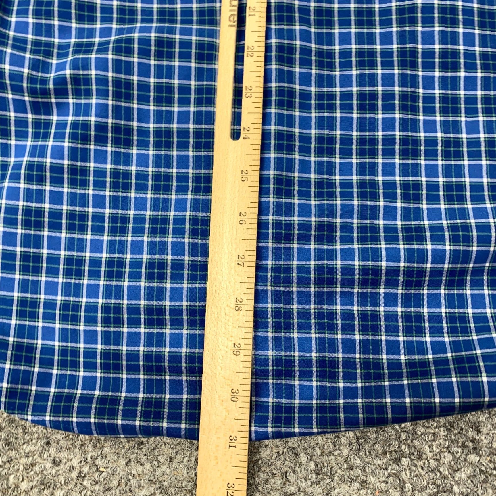 Vintage VINTAGE L.L. Bean Men's Shirt Short Sleeve Button-Up Cotton Plaid Classic Fit Casual Travel Workwear Blue M Size US M / EU 48-50 / 2 - 6 Thumbnail