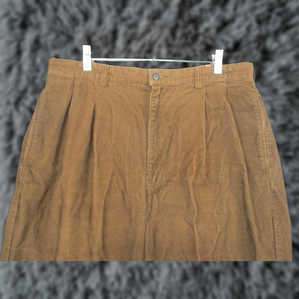 Polo Ralph Lauren Polo by Ralph Lauren Corduroy Pants Mens 35x30 Brown Hammond Pleated Cuffed Corduroy Dress Pants Men 35/30 Slim Relaxed Front Pleats Size US S / EU 44-46 / 1 - 1 Thumbnail