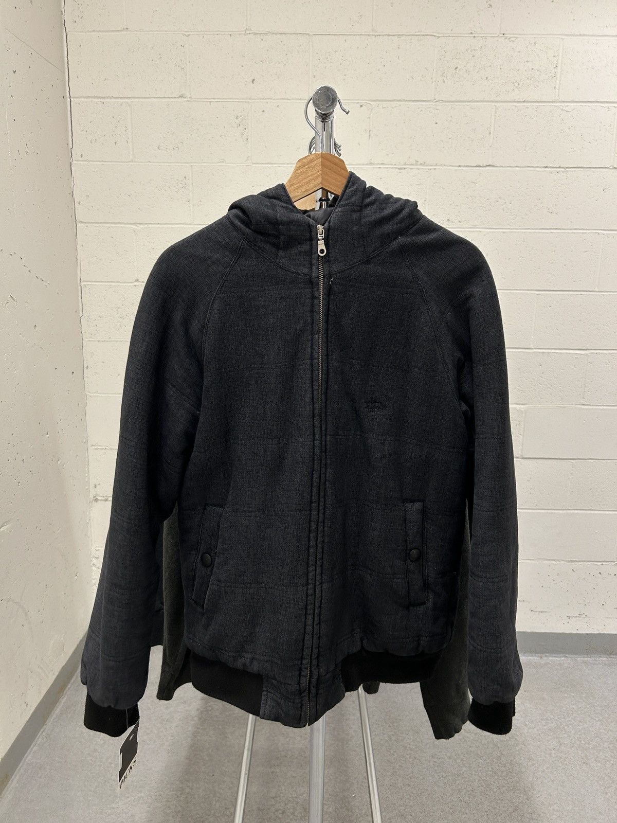 image of Stussy Quilted Lined Jacket Black Medium, Men's