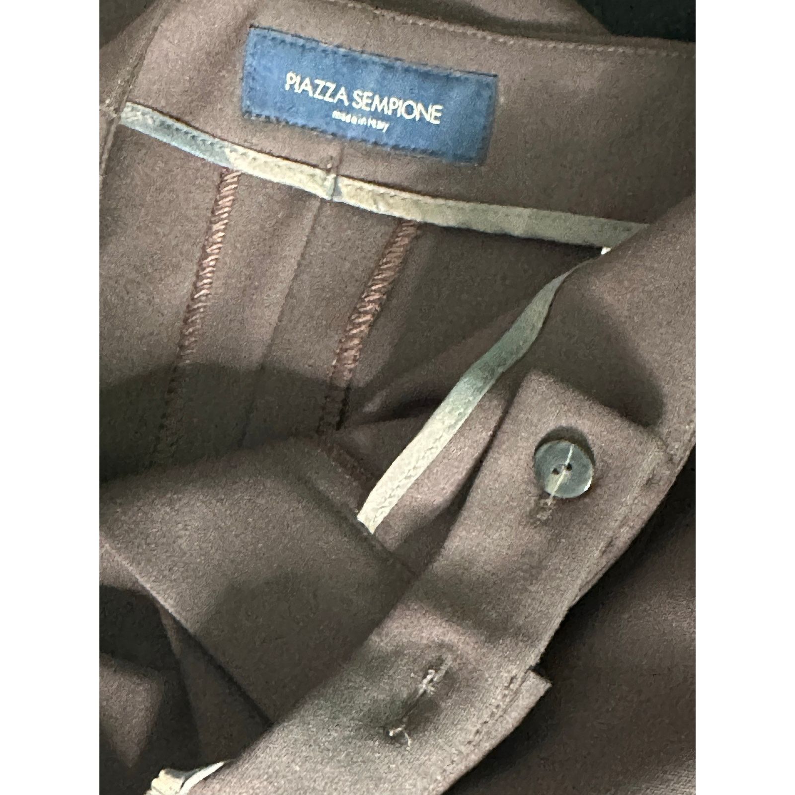 Piazza Sempione Piazza Sempione brown flat front pants size Italy 48 US XXL Size 32" / US 10 / IT 46 - 4 Thumbnail