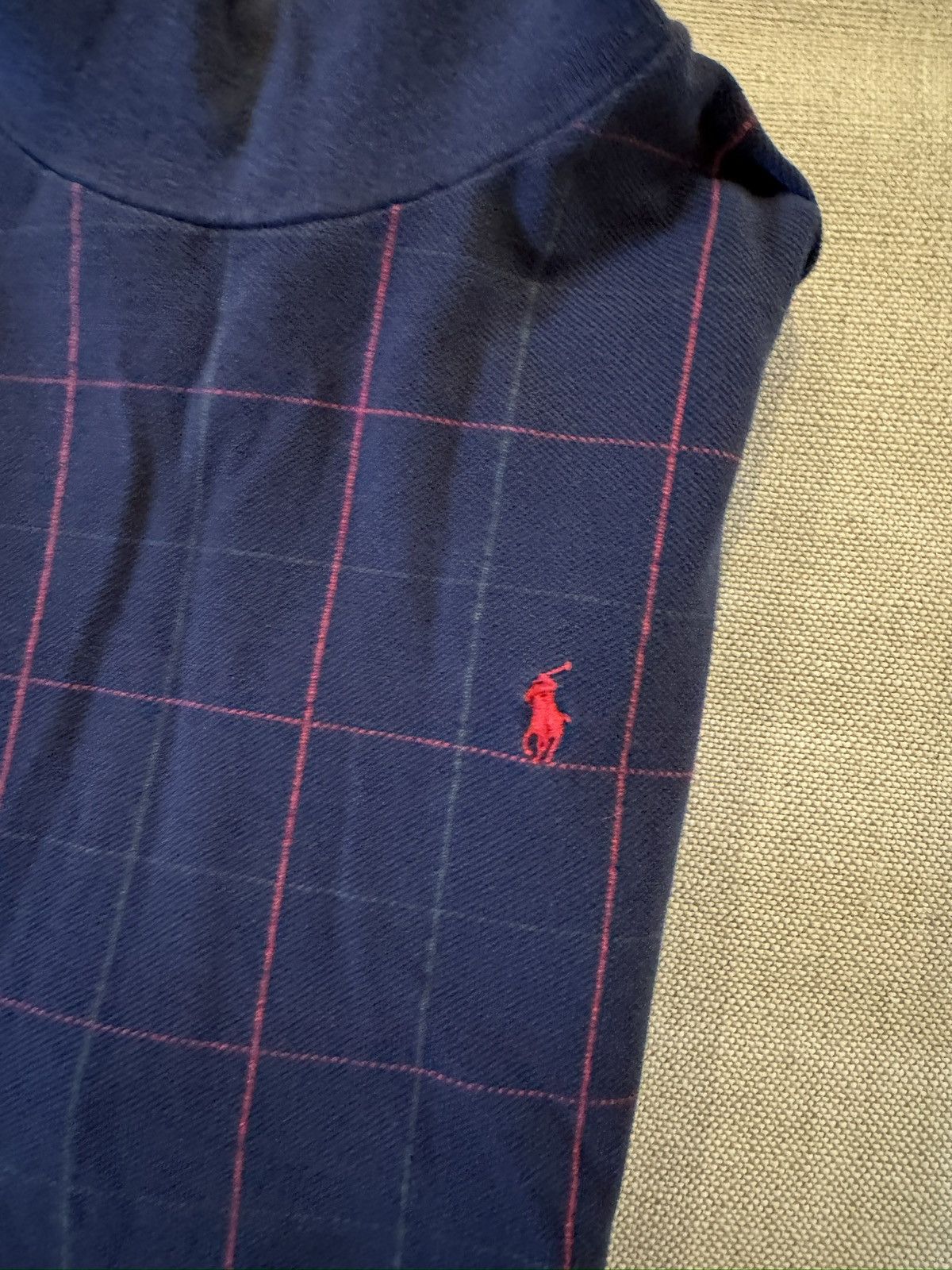 Polo Ralph Lauren × Vintage POLO RALPH LAUREN Vintage Check Cotton Turtleneck Sweater Size US XL / EU 56 / 4 - 2 Thumbnail