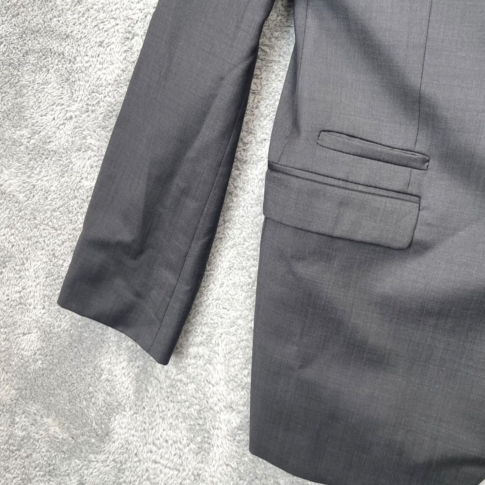 Express Express Mens Large Gray Blazer Coat Fitted Business Formal Size 42R - 7 Thumbnail