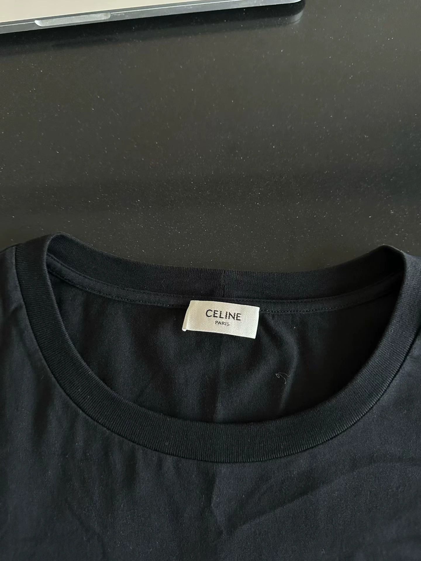 Celine Celine Triomphe Embroidered Logo Short Sleeve Tee XXL Size US XXL / EU 58 / 5 - 3 Thumbnail