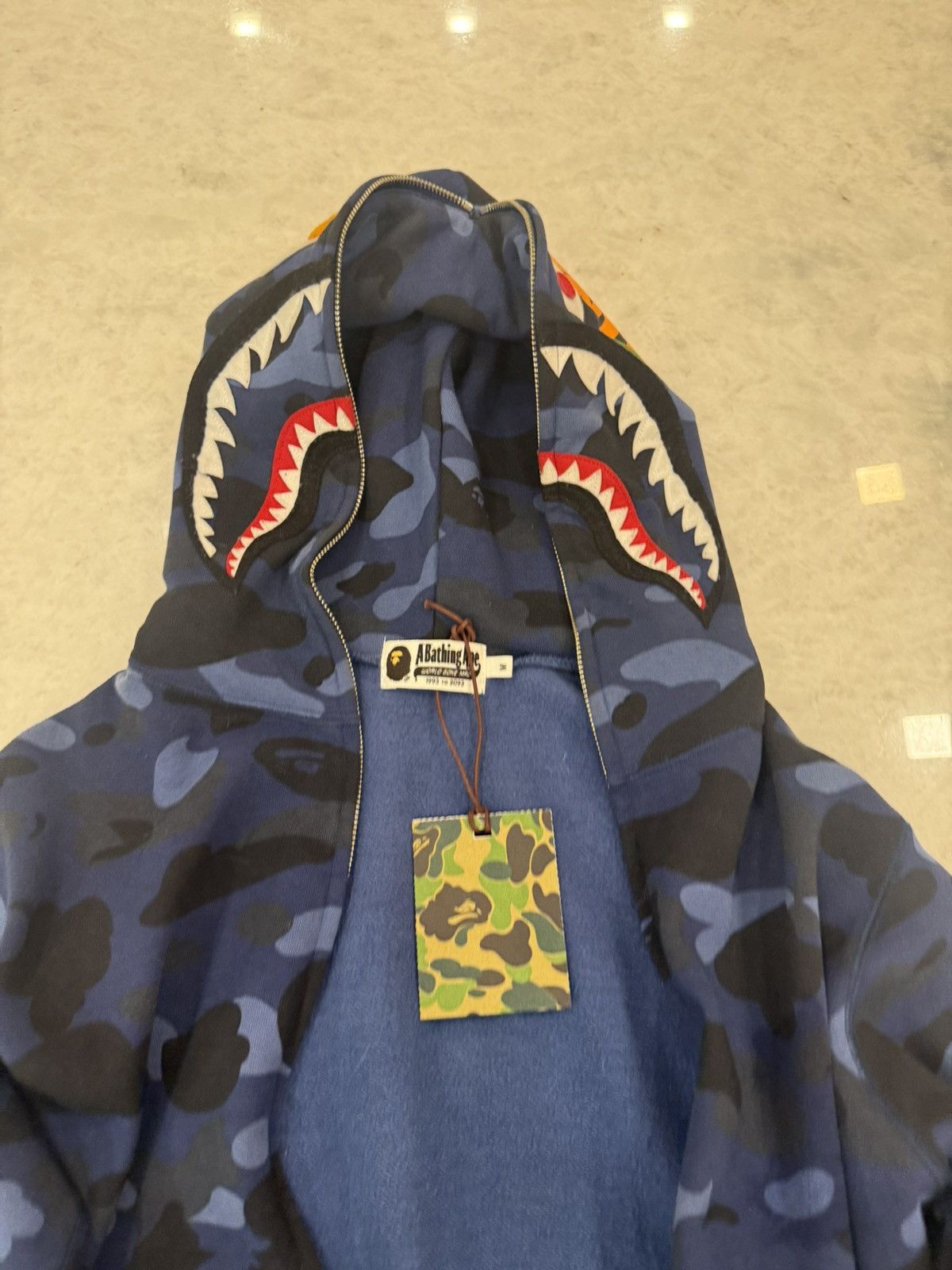 Bape Blue Bape Color Camo shark Full zip hoodie Size US M / EU 48-50 / 2 - 4 Thumbnail
