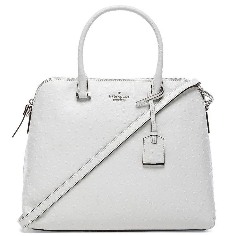 Kate Spade Margot Satchel Bright White Leather Bag Crossbody, Women's