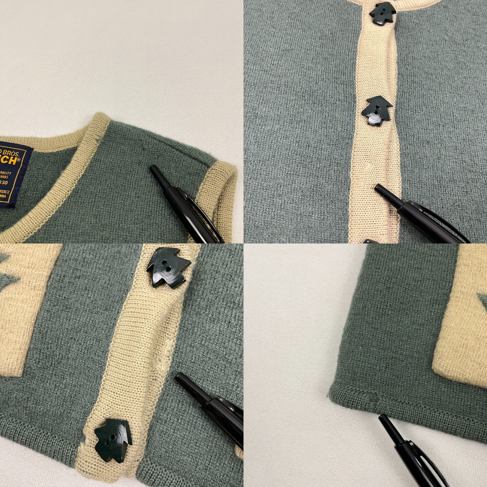 Vintage VINTAGE Woolrich Christmas Sweater Vest Womens M Green Wool Knit Holiday Party 90s Size M / US 6-8 / IT 42-44 - 8 Thumbnail