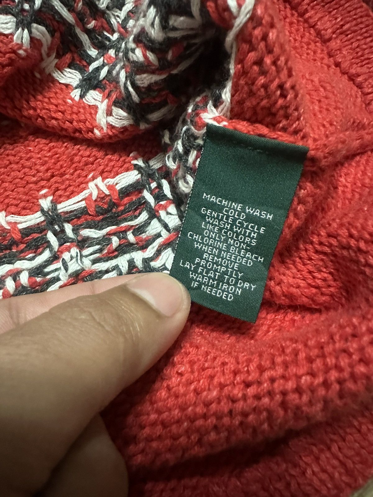 Polo Ralph Lauren × RRL Ralph Lauren Vintage RL Polo Hand Knit Native Southwestern Navajo Sweater Size US L / EU 52-54 / 3 - 6 Thumbnail