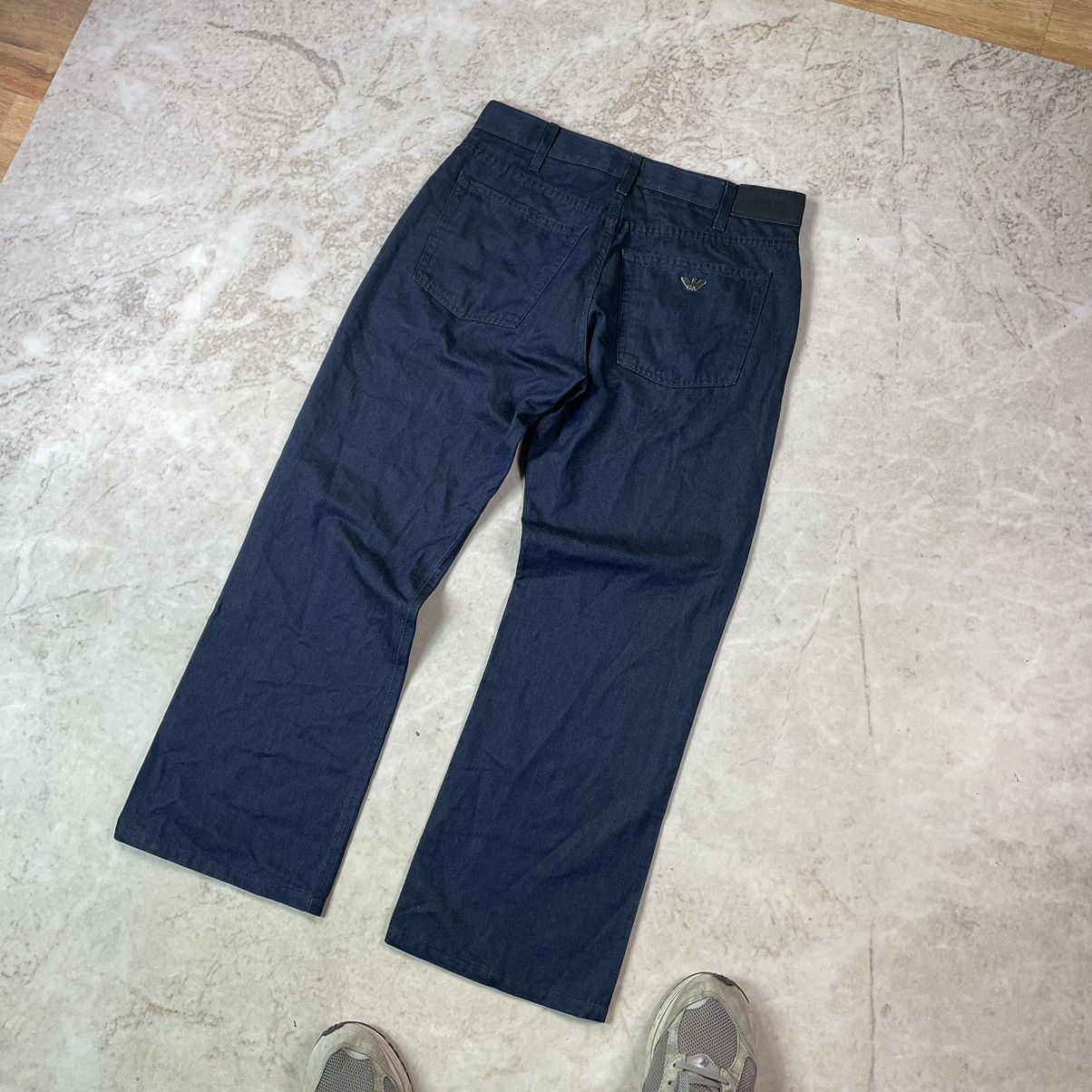Armani × Giorgio Armani Armani Collezioni Italy Real Baggy Mettalic Logo Pants Size US 32 / EU 48 - 11 Thumbnail