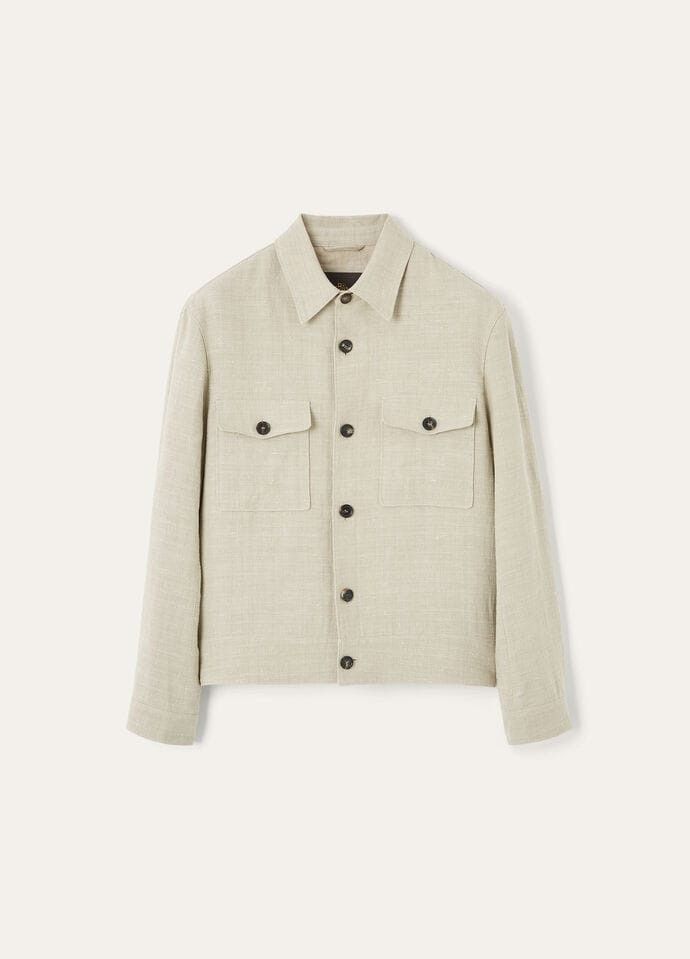 Loro Piana o1w1db10226 FAP2027 Clem Blouson Jacket in Ivory Size US L / EU 52-54 / 3 - 1 Thumbnail