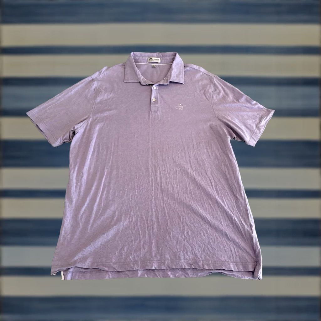 Peter Millar Peter Millar Crown Soft Golf Polo Shirt Pima Cotton Silk Masters Augusta Mens XL Purple Polo Shirt %23 Golf Mens XL Purple Size US XL / EU 56 / 4 - 1 Thumbnail