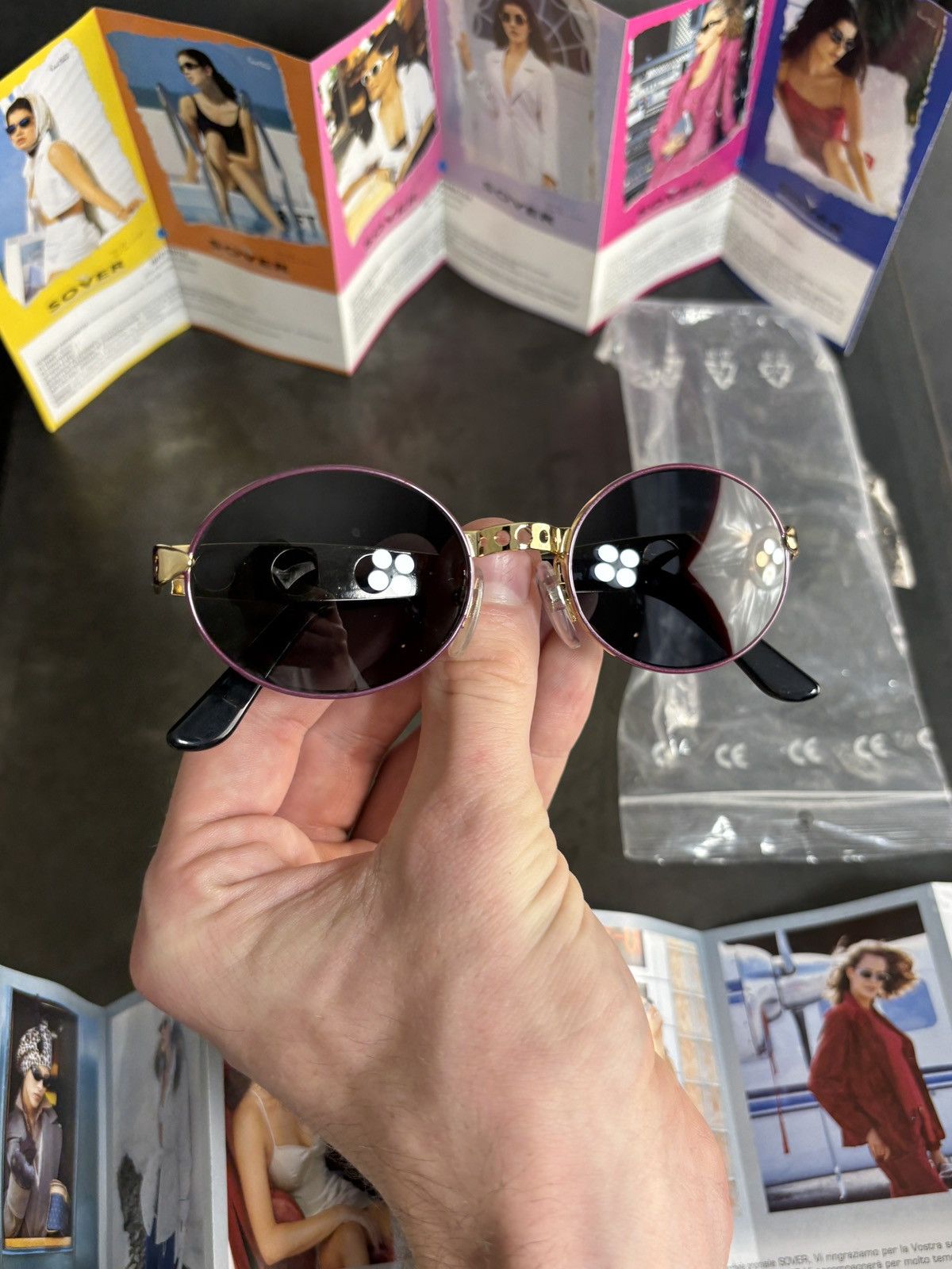 Designer NOS 1990s Sunglasses Metal JPG Diesel Sover Italy Deadstock Size ONE SIZE - 2 Thumbnail