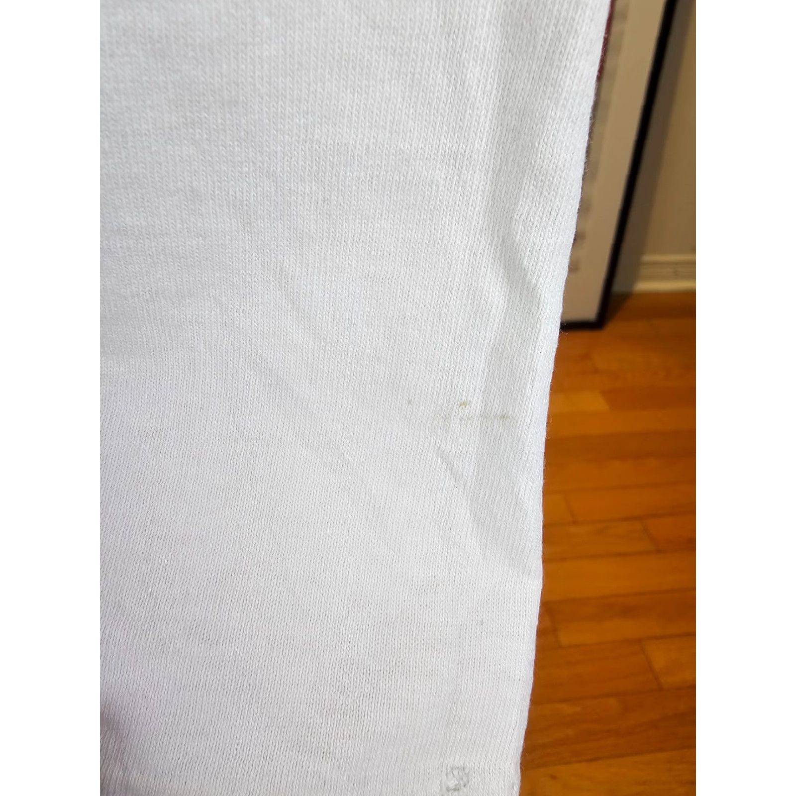 Fruit Of The Loom VINTAGE THEY WERE HERE FIRST WHITE SINGLE STITCH COTTON T-SHIRT SZ LARGE Mens Shirt 90s Cotton Popular Brand Fruit of the Loom T-Shirt White Ss 90s Size US L / EU 52-54 / 3 - 6 Thumbnail