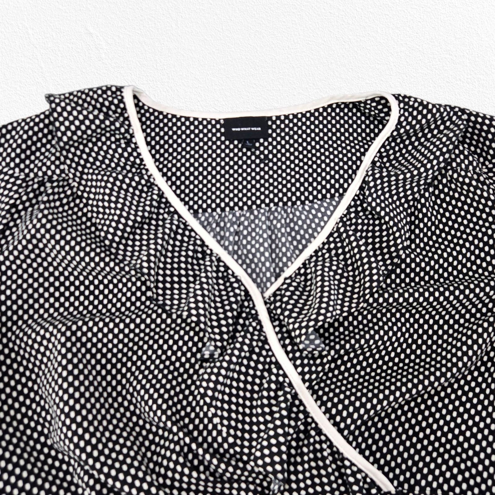Other Black White Polka Dot Ruffle Wrap Midi Dress Size Large Size L / US 10 / IT 46 - 4 Thumbnail