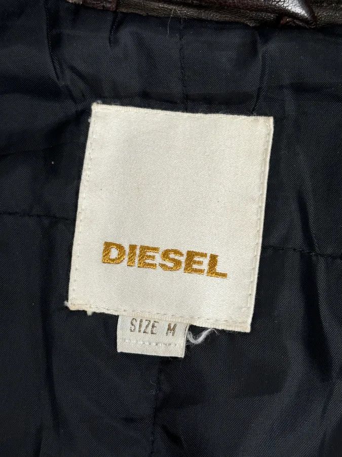 Diesel 2000s Diesel Brown Avant-Garde Multi-Pocket Leather Jacket Size US L / EU 52-54 / 3 - 10 Thumbnail