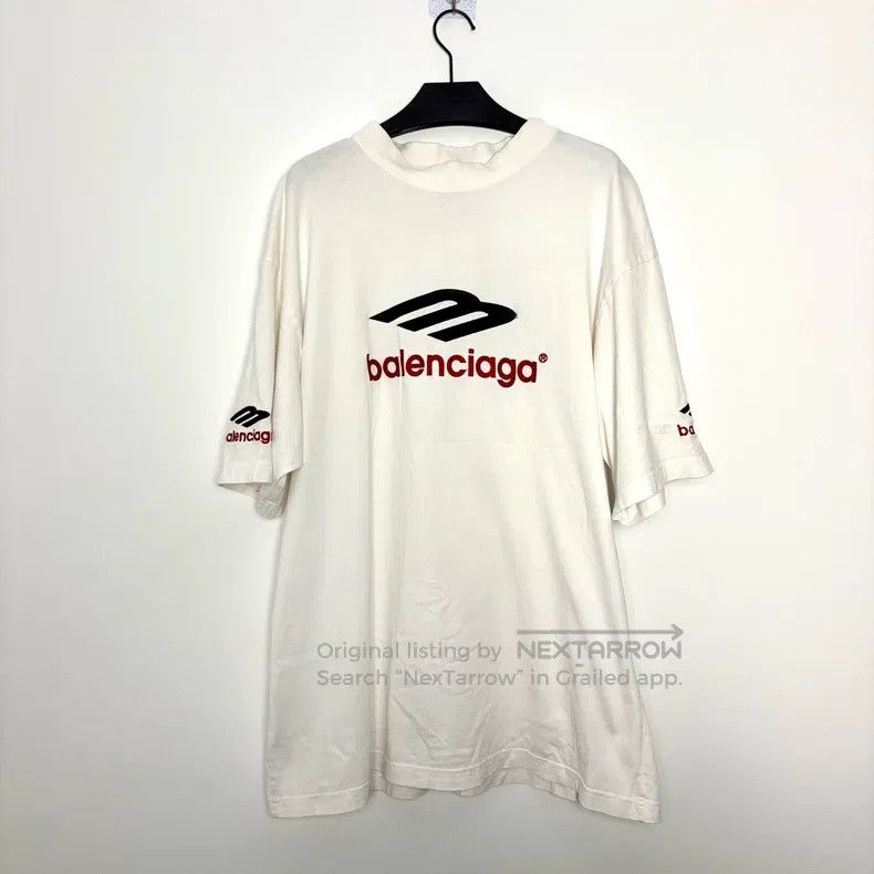 Balenciaga Balenciaga Logo Embroidered Crew Neck Short Sleeve T-Shirt Size US M / EU 48-50 / 2 - 1 Thumbnail