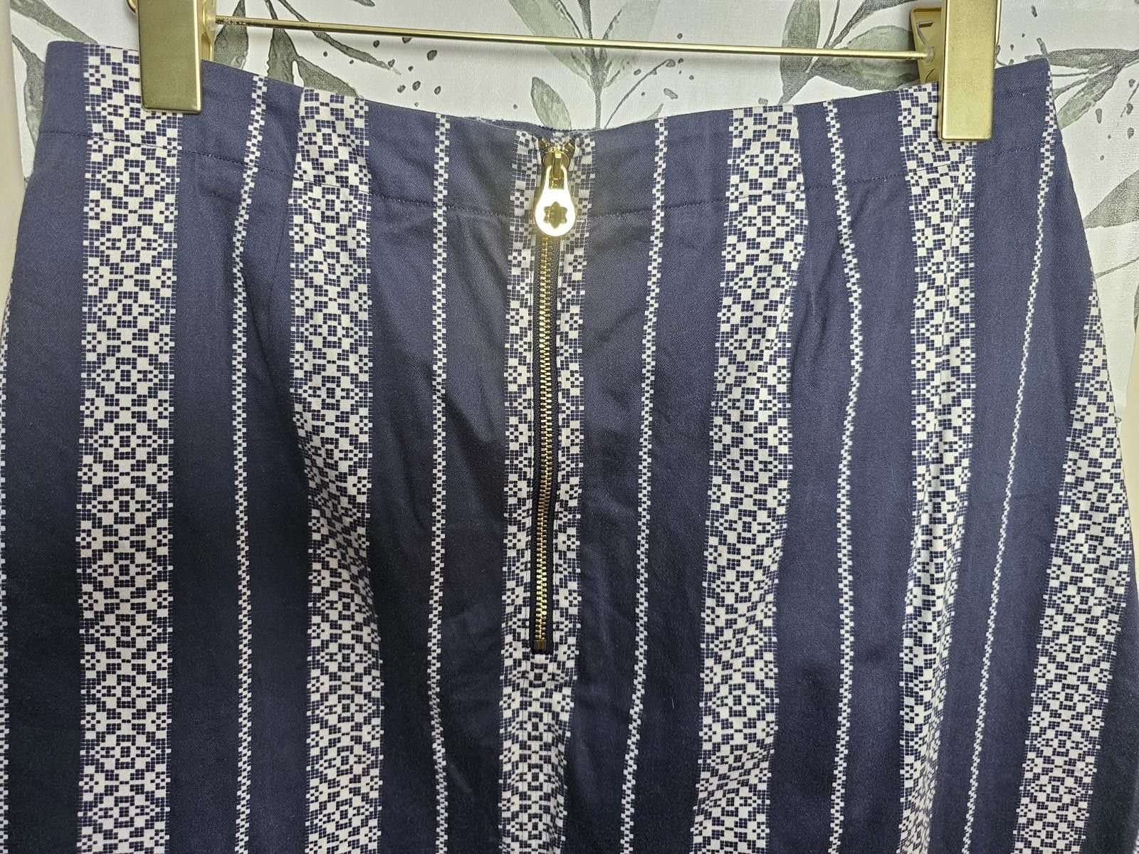Other Draper James Skirt Navy & White Womens Size 8 Pattern Size 30" / US 8 / IT 44 - 2 Thumbnail
