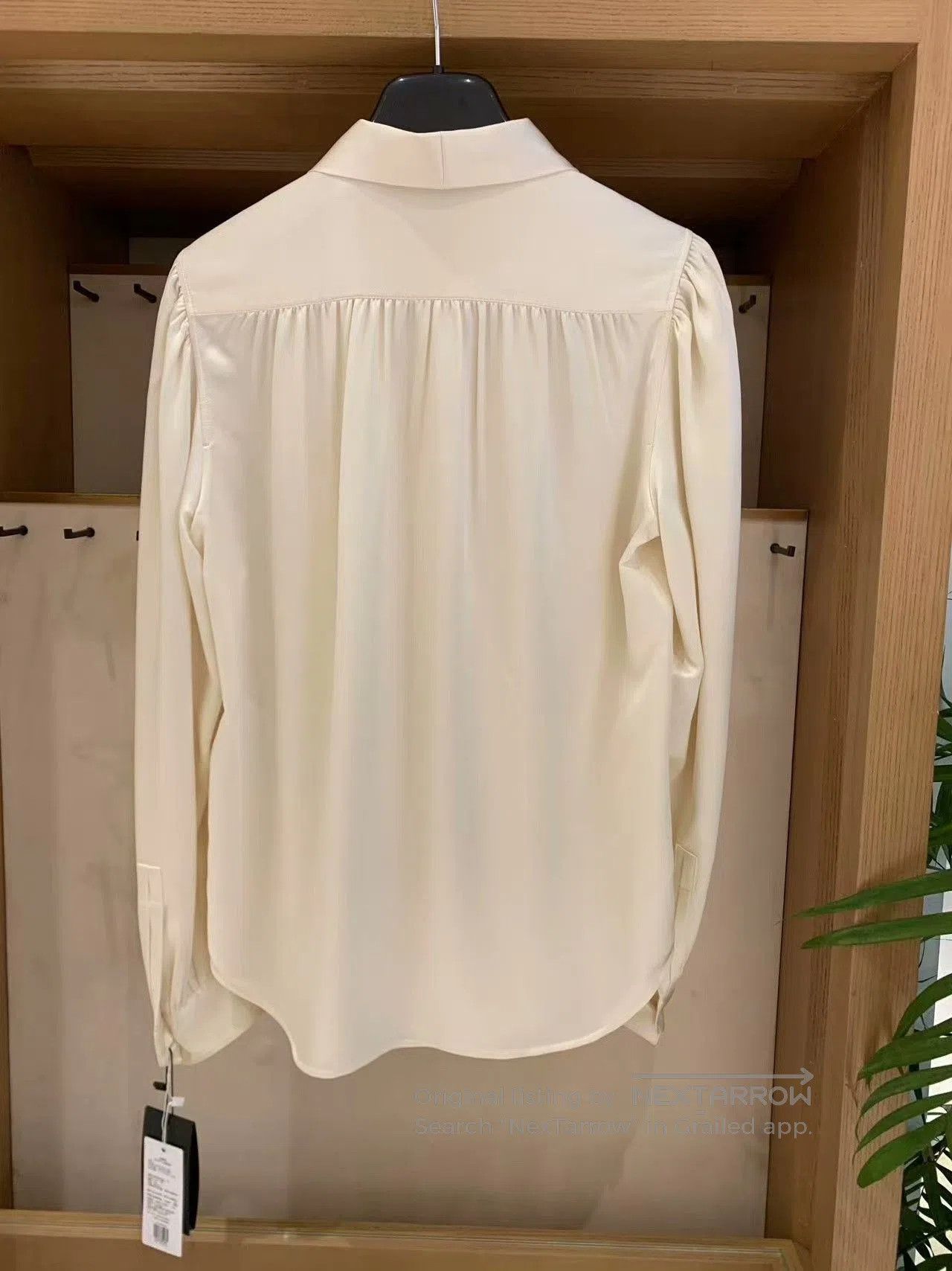 Saint Laurent Paris Saint Laurent Cream Silk Long. Size S / US 4 / IT 40 - 4 Thumbnail