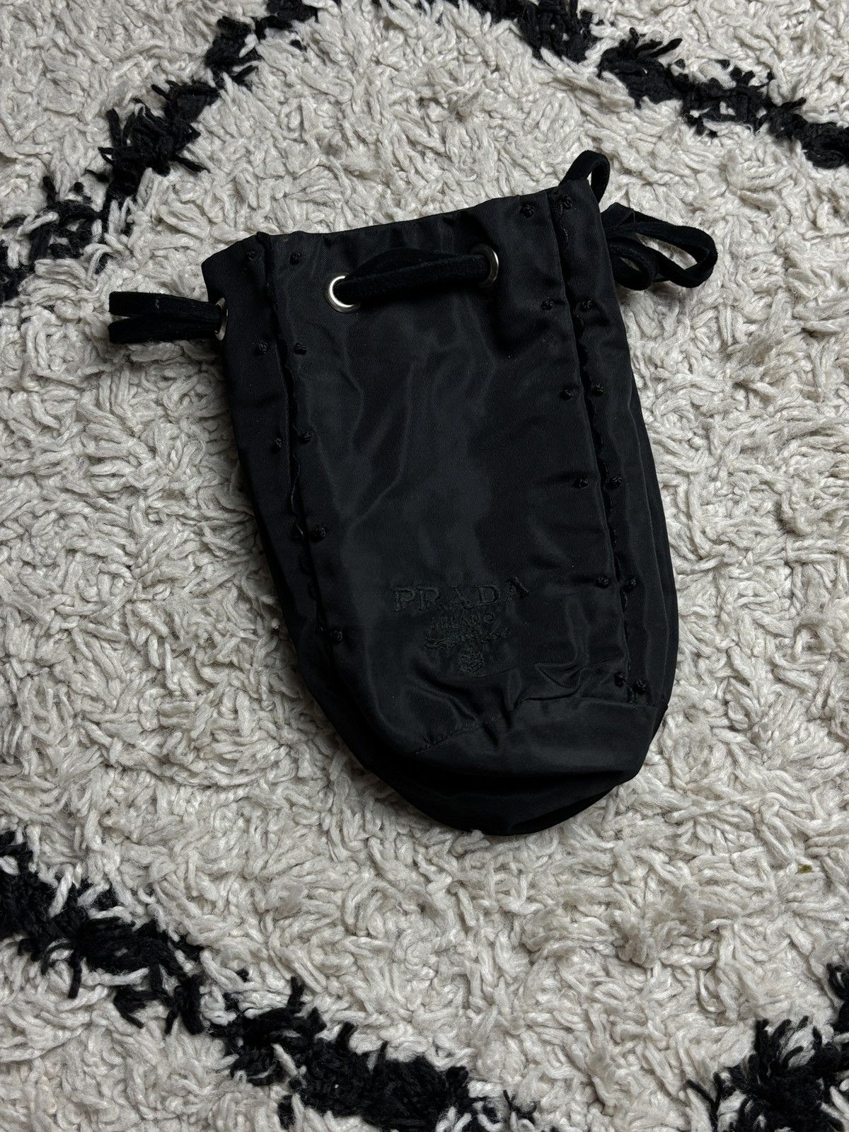 Prada Vintage Mini Drawstring Bucket Bag