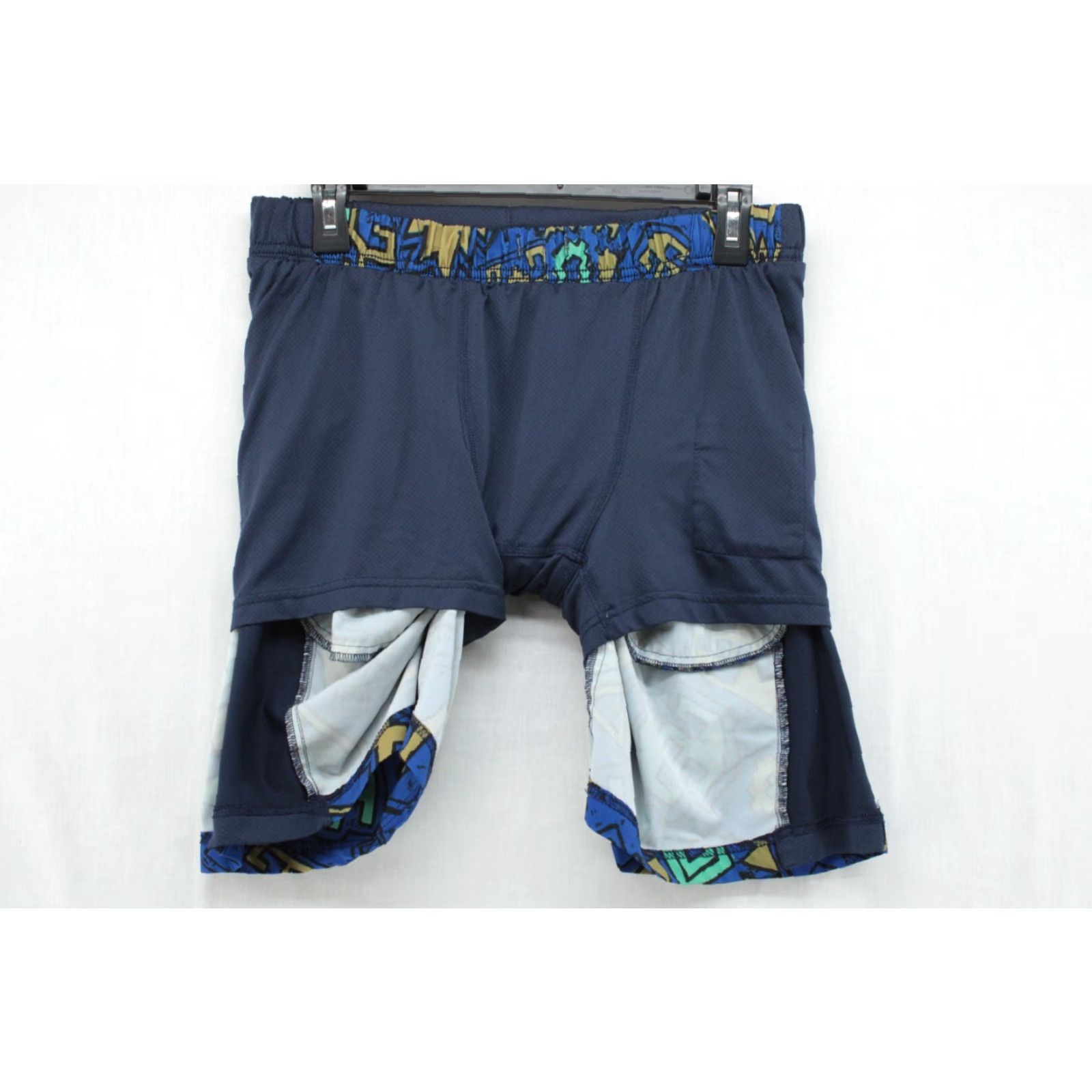 Walls VINTAGE Without Walls Swim Trunks Mens M Blue Lined Tribal Geometric Lined Hybrid Size US 31 - 4 Thumbnail