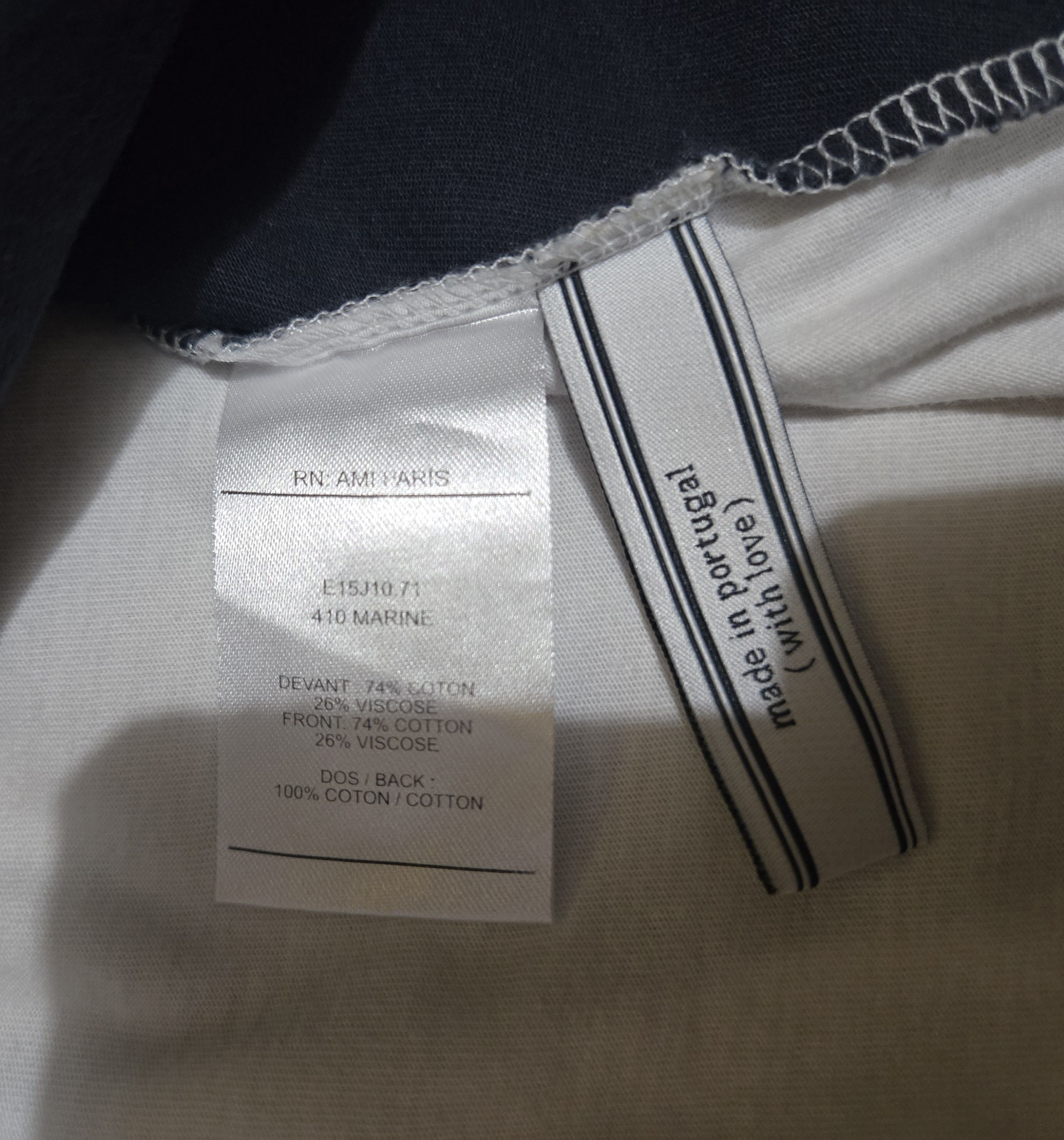 AMI Ami Paris Alexandre Matiussi M/L Dark Blue White Size US M / EU 48-50 / 2 - 6 Thumbnail