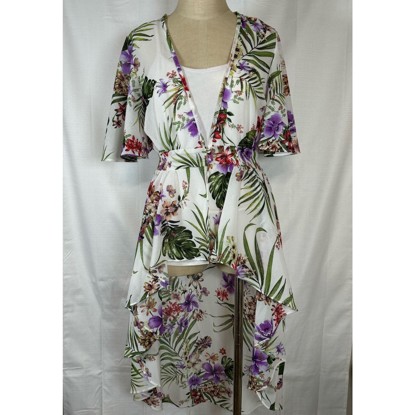 Unknown London Haute Project Los Angeles Tropical Floral High Low Blouse M Size M / US 6-8 / IT 42-44 - 1 Thumbnail