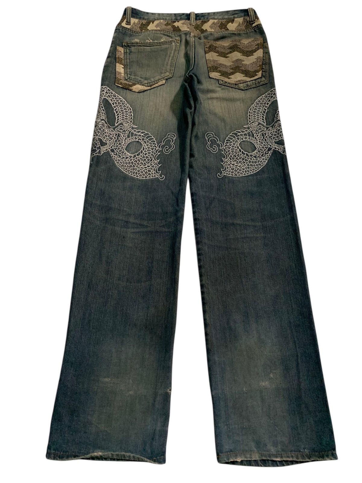 Kapital DRAGON EMBROIDERY INSPIRED BY KARAKURI DISTRESSED DENIM Size US 32 / EU 48 - 2 Thumbnail