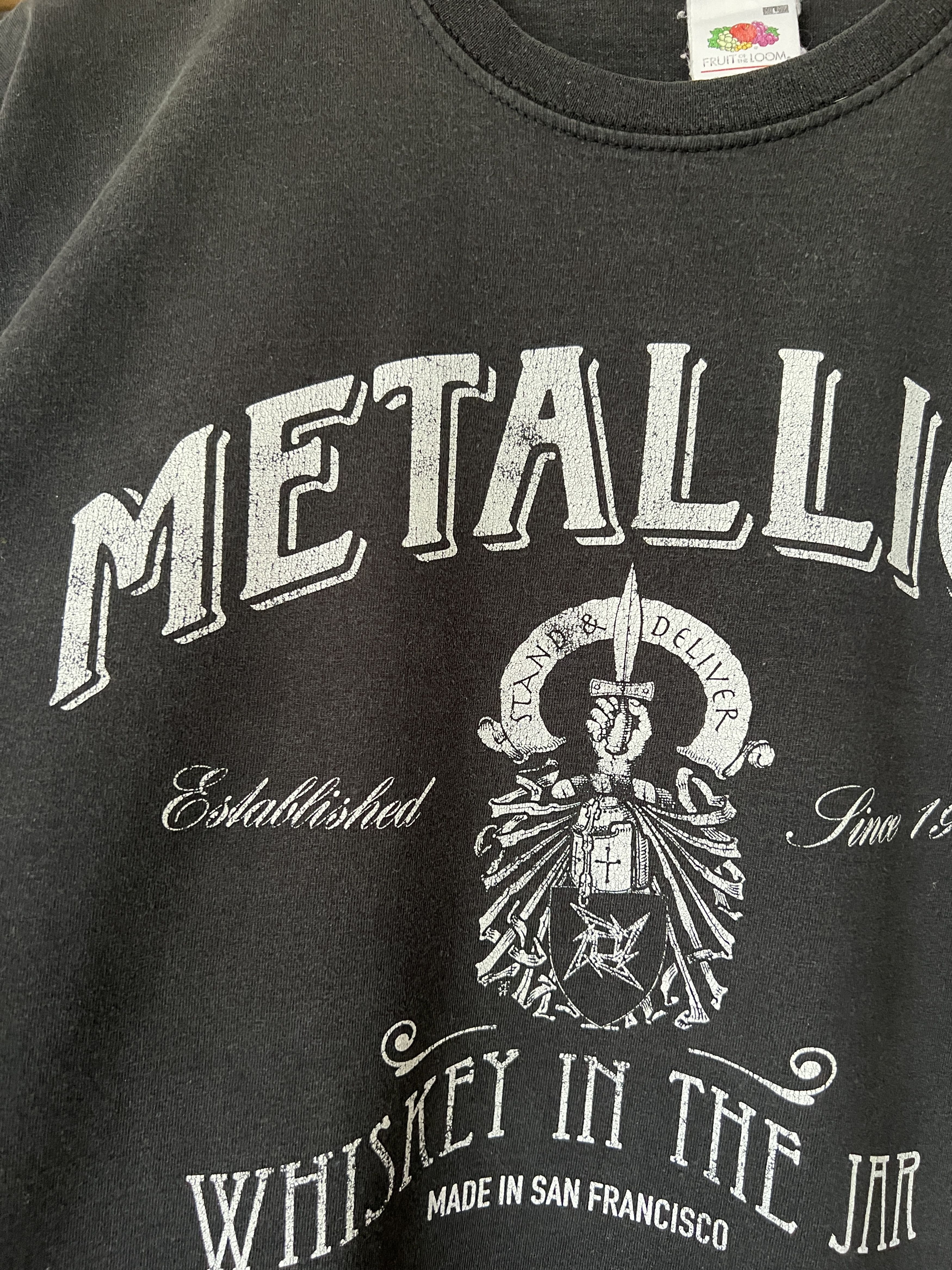 Band Tees Vintage 2000s Metallica Whiskey In The Jar Rock Band T-shirt Size US L / EU 52-54 / 3 - 5 Thumbnail