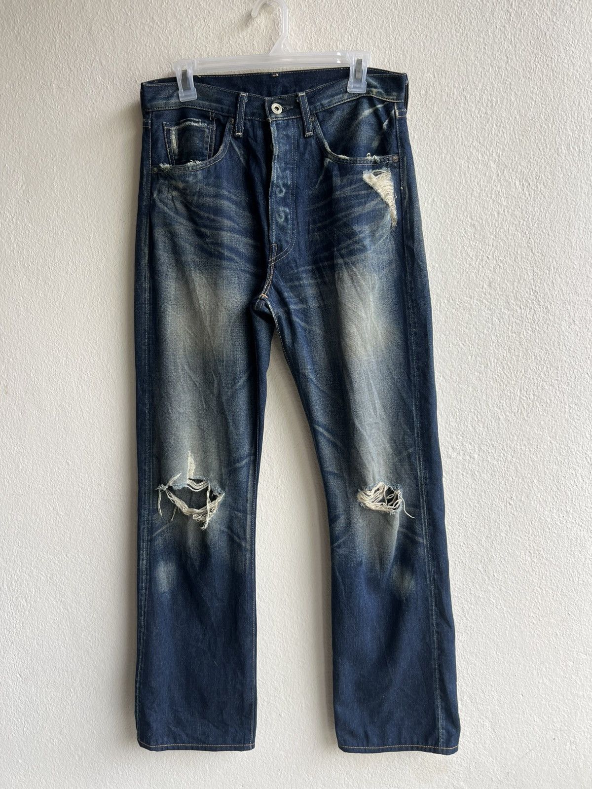 Levi's Vintage Clothing WW2 Model 2006 LVC Levi’s S501XX Big E Denim Selvedge Jeans Size US 31 - 2 Thumbnail